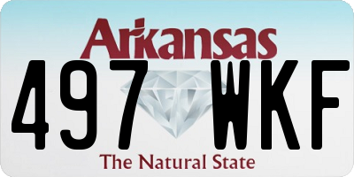 AR license plate 497WKF