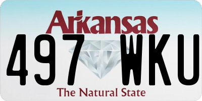 AR license plate 497WKU