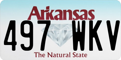 AR license plate 497WKV