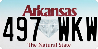AR license plate 497WKW