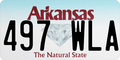 AR license plate 497WLA