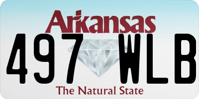 AR license plate 497WLB