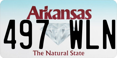 AR license plate 497WLN