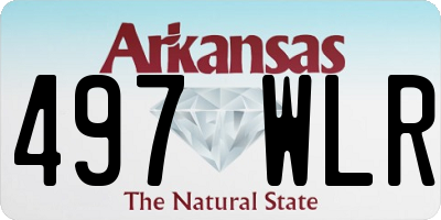 AR license plate 497WLR