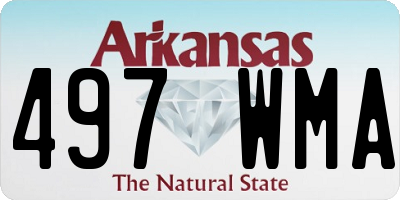 AR license plate 497WMA