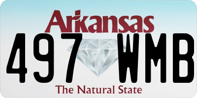 AR license plate 497WMB