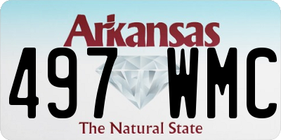 AR license plate 497WMC