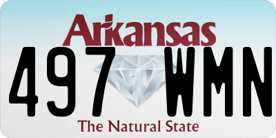 AR license plate 497WMN