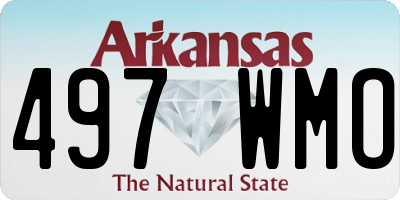 AR license plate 497WMO