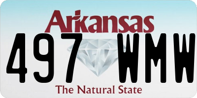 AR license plate 497WMW