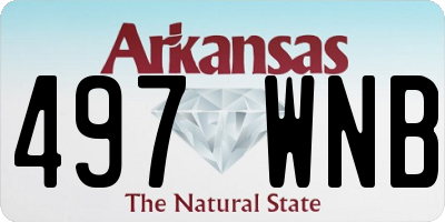AR license plate 497WNB