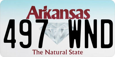 AR license plate 497WND