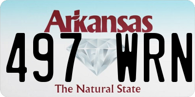 AR license plate 497WRN
