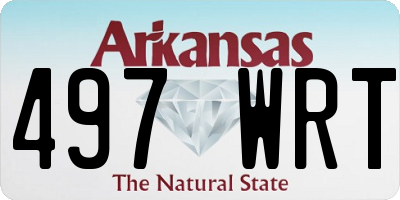 AR license plate 497WRT