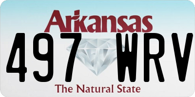 AR license plate 497WRV