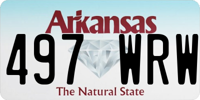 AR license plate 497WRW