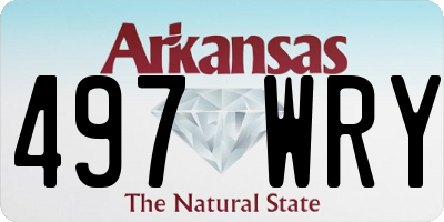 AR license plate 497WRY
