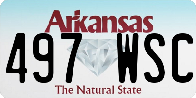 AR license plate 497WSC
