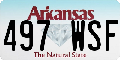 AR license plate 497WSF
