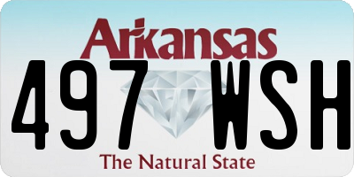 AR license plate 497WSH