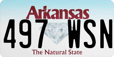 AR license plate 497WSN