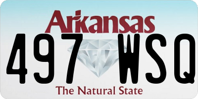 AR license plate 497WSQ