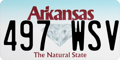 AR license plate 497WSV