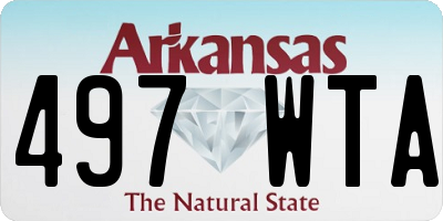 AR license plate 497WTA