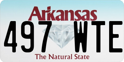 AR license plate 497WTE