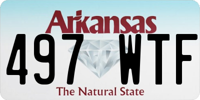 AR license plate 497WTF