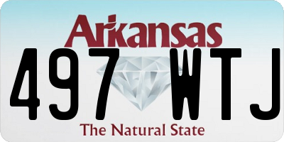AR license plate 497WTJ