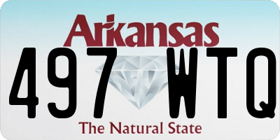 AR license plate 497WTQ