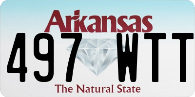 AR license plate 497WTT