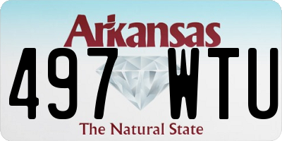 AR license plate 497WTU