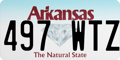 AR license plate 497WTZ