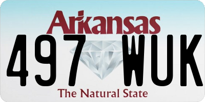 AR license plate 497WUK