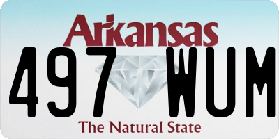 AR license plate 497WUM