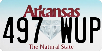 AR license plate 497WUP