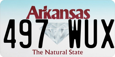 AR license plate 497WUX
