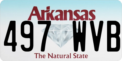AR license plate 497WVB