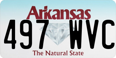 AR license plate 497WVC