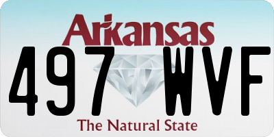 AR license plate 497WVF
