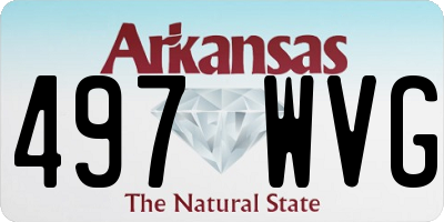 AR license plate 497WVG