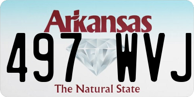 AR license plate 497WVJ