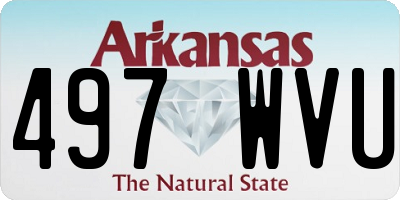 AR license plate 497WVU