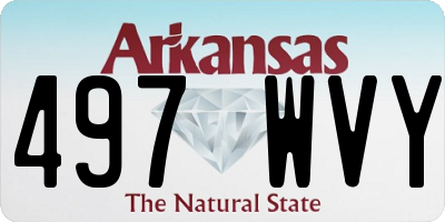 AR license plate 497WVY