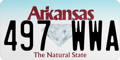 AR license plate 497WWA