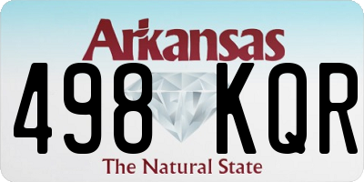 AR license plate 498KQR