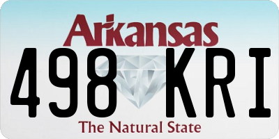 AR license plate 498KRI