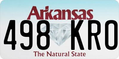 AR license plate 498KRO